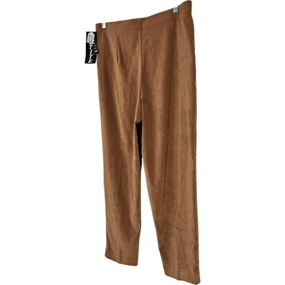 Vintage W.L. Sportswear Petites Brown Stretch Pants Size 14P Made in USA - Picture 7 of 15